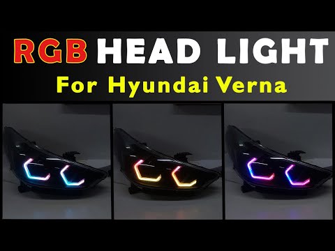 Hyundai Verna Headlight | Verna RGB DRL Headlight | Verna Headlight and DRL | CALL - 9953583123 - video from Autoglam