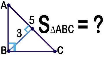 Find area of the triangle ABC. Geometry challenge. Mathematical Olympiad.