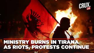 LIVE: Albania Education Ministry Set Ablaze! Students Clash With Police Over High Fees & Corruption