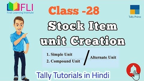 Units in TallyPrime | Stock Item Unit creation in Tally Prime | Unit creation |#28 | UQC | Nos | Kg