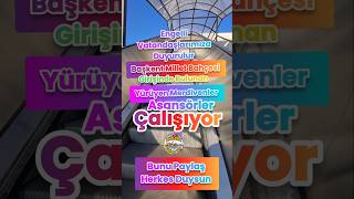 Sonunda YAPILMIŞ! Uzunca bir süredir fuar alanı girişindeki çalışmayan yürüyen merdivenler YAPILMIŞ