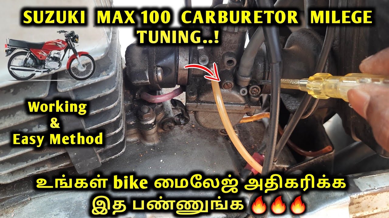 Bike Carburetor Tuning For Better Mileage Suzuki Max 100 Carburetor