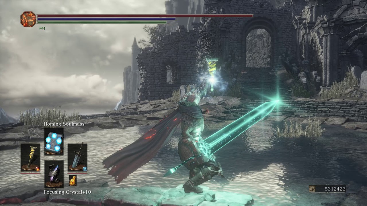 Dark Souls 3 Cinders Mod Sorcery Showcase - Homing Soulmass