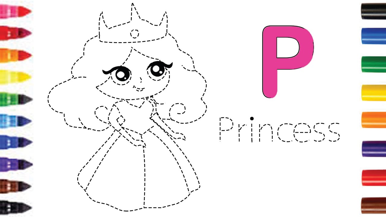 Drawing & Coloring Princess for Kids - YouTube