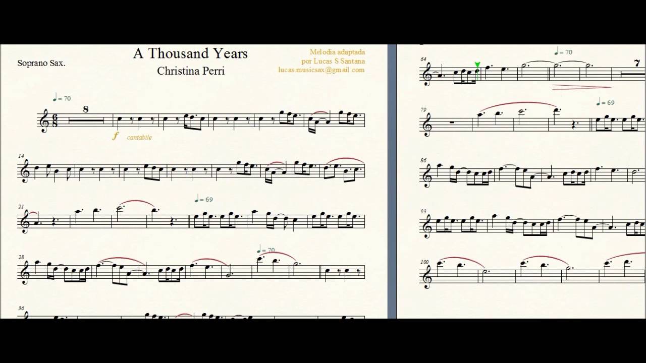 A Thousand Years Christina Perri Score