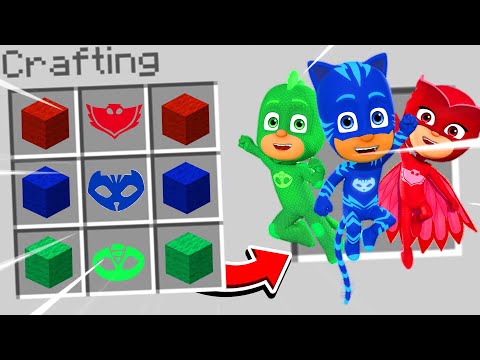 Minecraft : HOW TO CRAFT THE PJ MASKS! (Ps3/Xbox360/PS4/XboxOne/PE/MCPE)