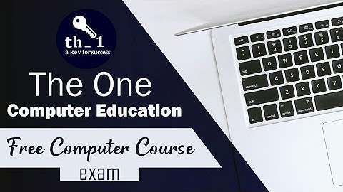 Free Computer Course Organised By The One Education Is Done By Our Students And Online Examination