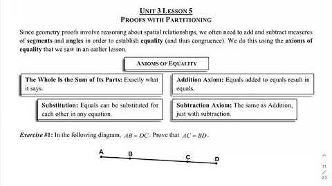 Geo H Unit 3 Lesson 5 Proofs with Partitioning