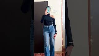 Myntra shoulder down tees🐼   #outfit #haul #youtube #shorts #youtubeshorts