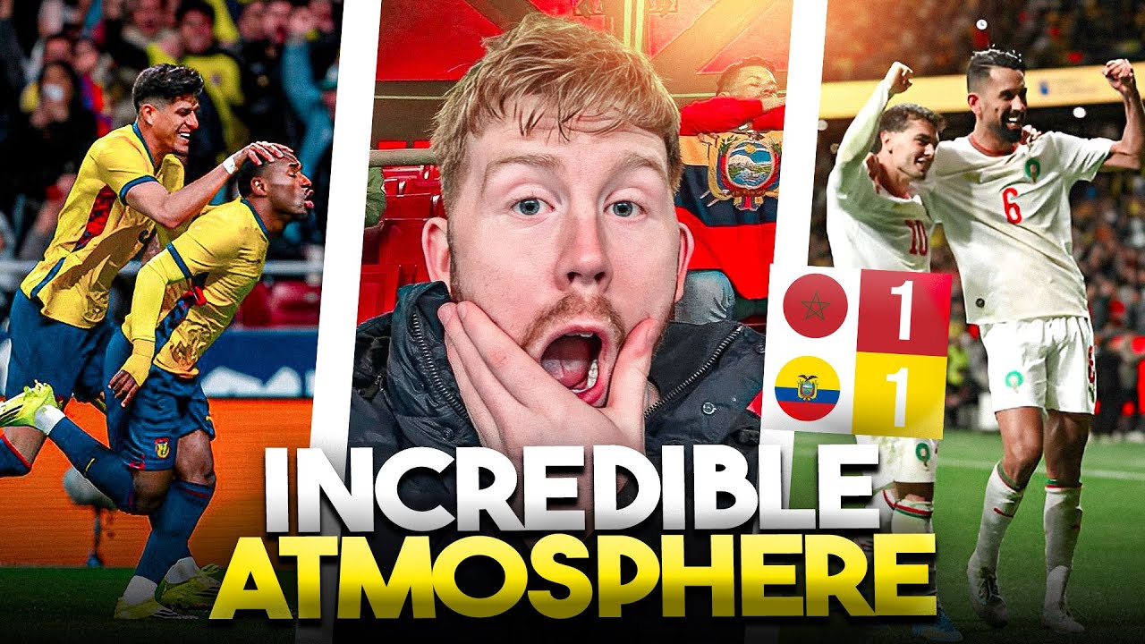 CRAZY Morocco & Ecuador Fans Take Over Madrid… But It Ends In A Draw 🇲🇦🇪🇨