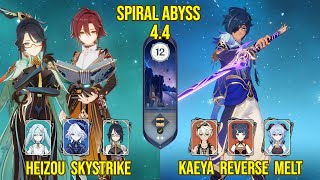 C1 Heizou Skystrike & C6 Kaeya Reverse Melt | 4.4 Spiral Abyss Floor 12 Genshin Impact