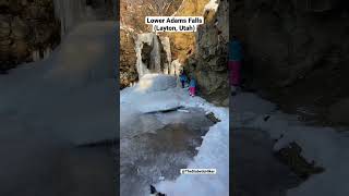 Took the family on a winter adventure - Lower Adams Canyon Falls