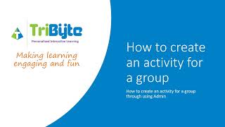 How To Create An Activity For A Group