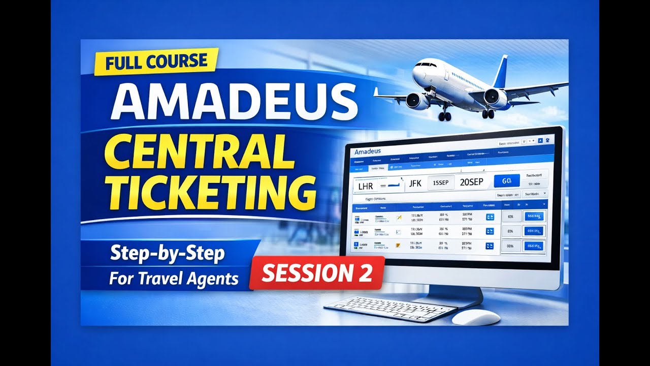 Amadeus Session - 2 | Amadeus Central Ticketing | GDS knowledge | Travel Course | IATA |