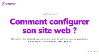 Onboarding Configurer Son Site Web