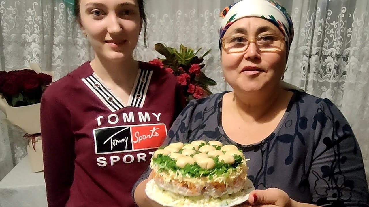 Салат "Грибная поляна " и " гнездо глухаря" .Таня отвечает на комментарии