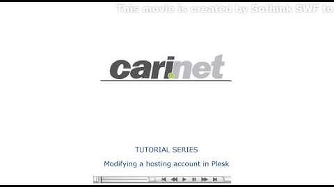 Cari.net -Modifying a hosting account in PLESK