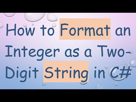 How to Format an Integer as a Two-Digit String in C#