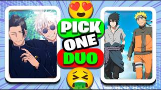 Pick ONE ✅ Kick ONE ❌(EDITION DUO ANIME ) Hardest Anime Waifu & Husbando Choices EVER! 😱🔥 ANIME QUIZ