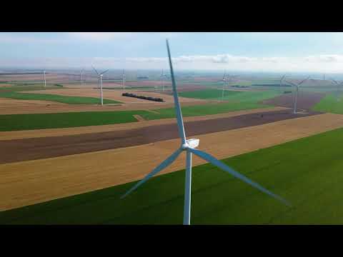 Les éoliennes vues par un drone