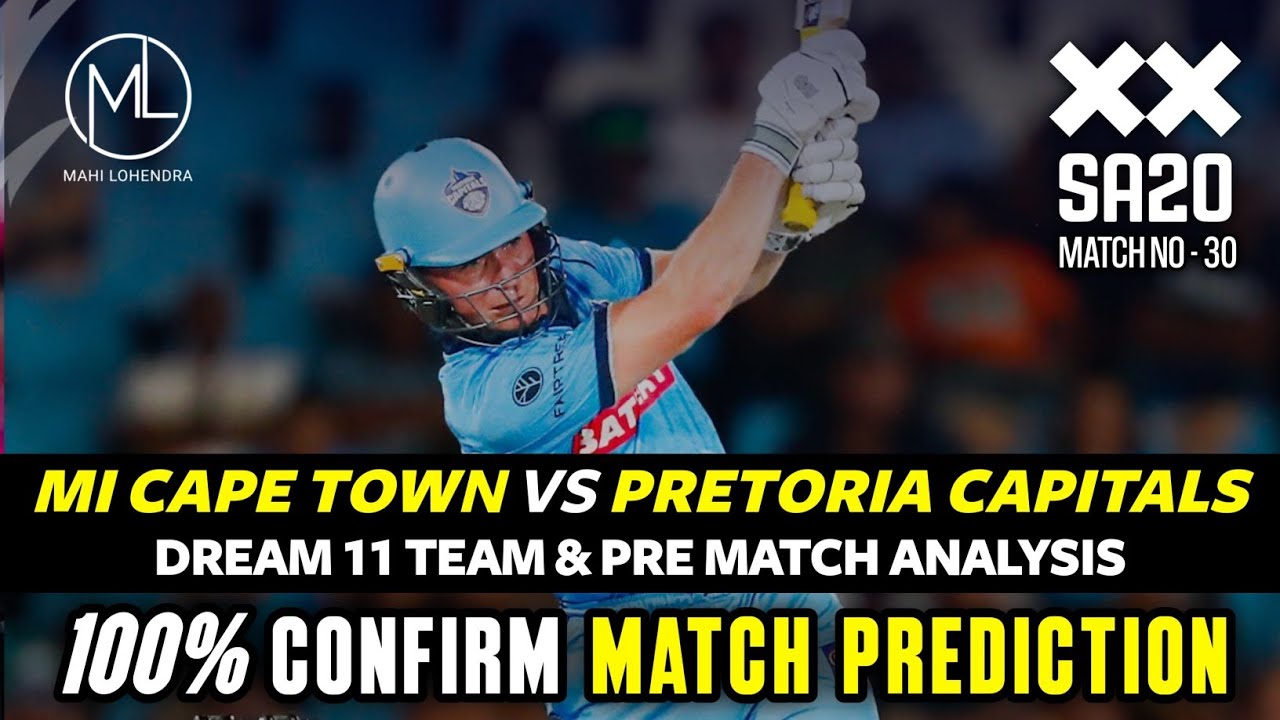 PC vs MICT Dream11 Prediction, Pretoria Capitals vs MI Cape Town Dream11 Team Prediction Today, SA20
