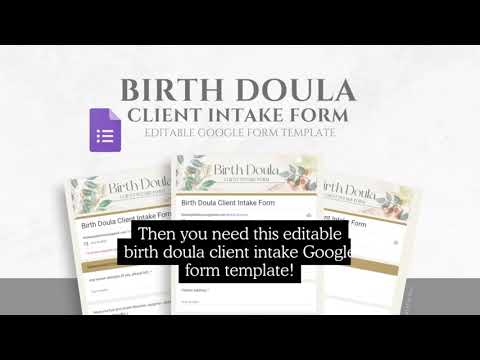 👶 Editable Birth Doula New Client Intake Form Template 👶