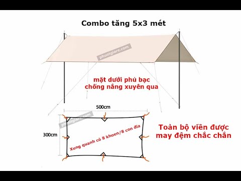 Video Trên tay sử dụng combo Tấm tăng tarp 3x3 4×3 và 5x3... - youtube