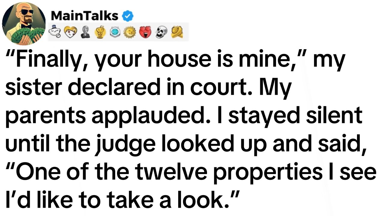 “Finally, your house is mine,” my sister declared in court. My parents applauded. I stayed silent...