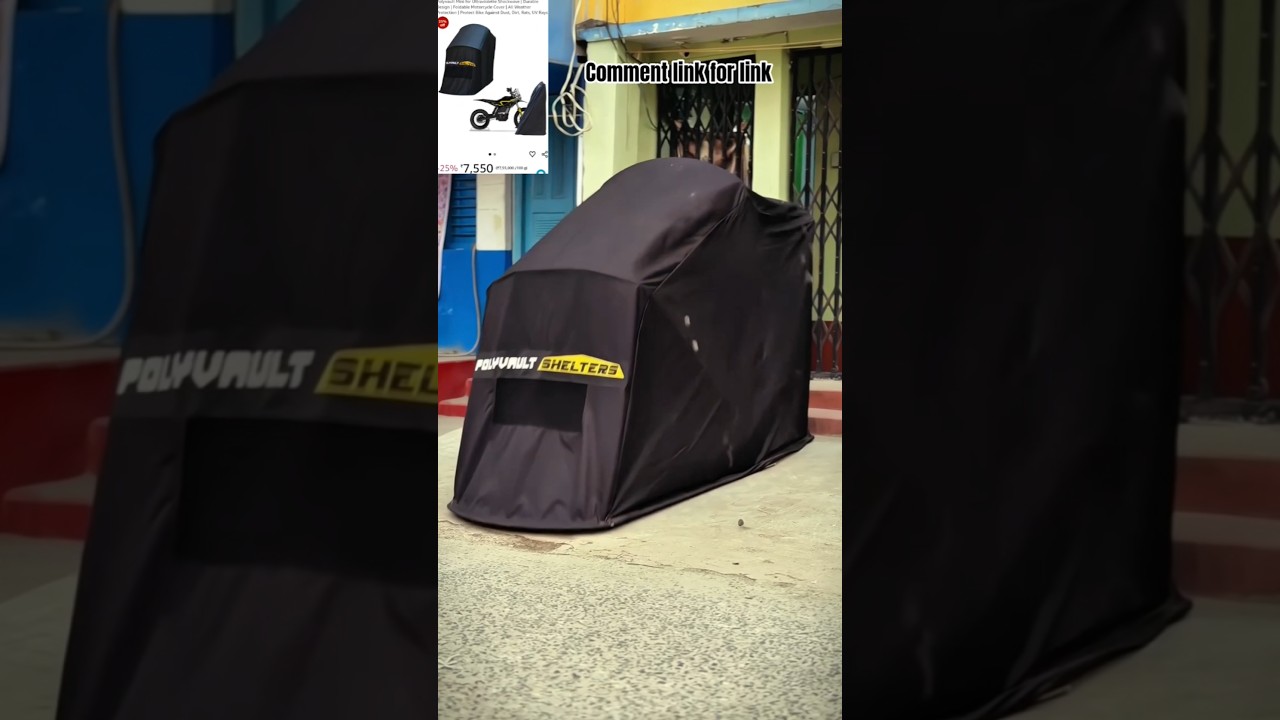 Ise dekh kar to bhoot bhi bhaag jayega 🤣 |All Weather Motorcycle Shelter | UV Dust & Rain Protection
