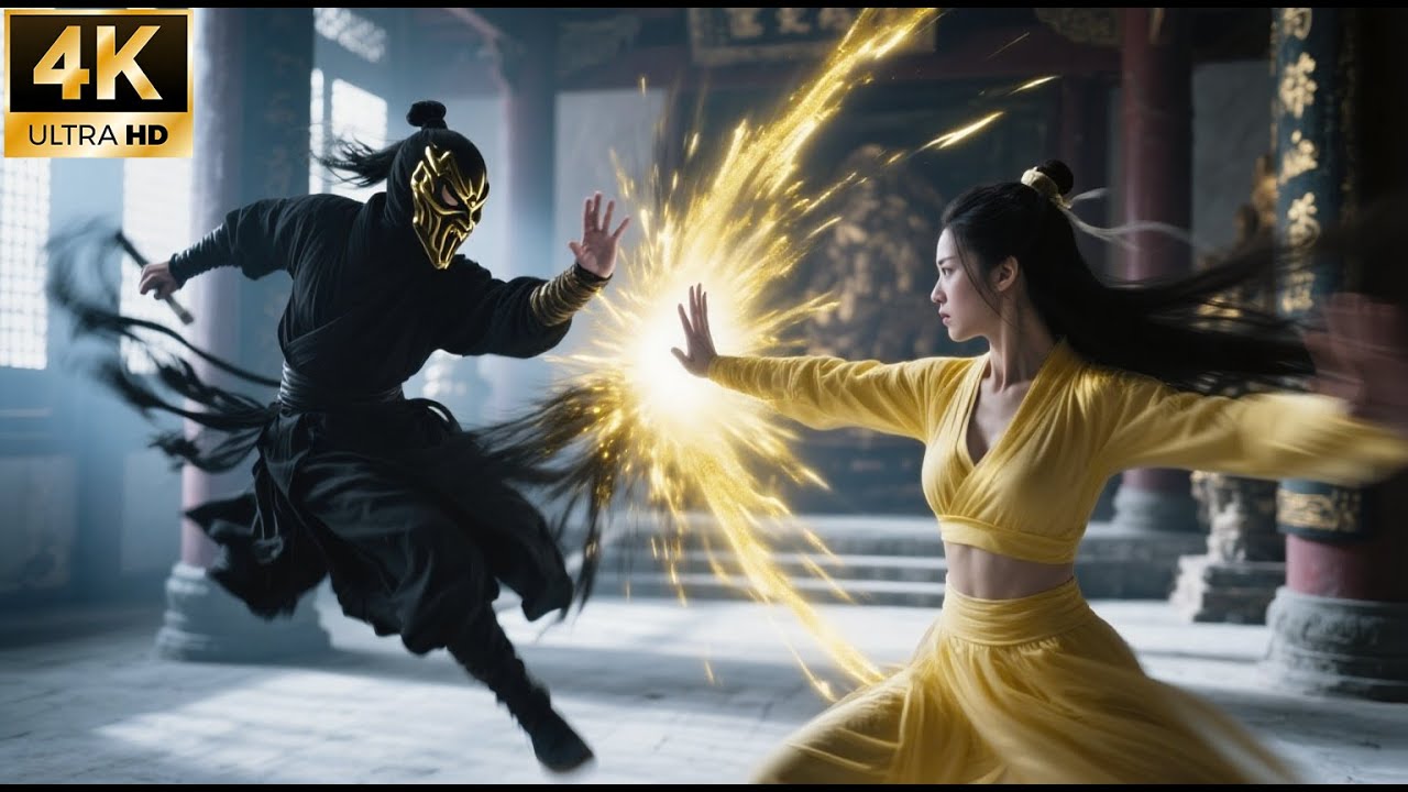 【2026武侠电影】女侠传讯鬼面人，本欲合作，却被鬼面人毒掌攻击#chinesedrama #movie #功夫 #动作 #kungfu ...