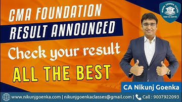 CMA Foundation June 2023 Results Announced | All the Best | CA Nikunj Goenka