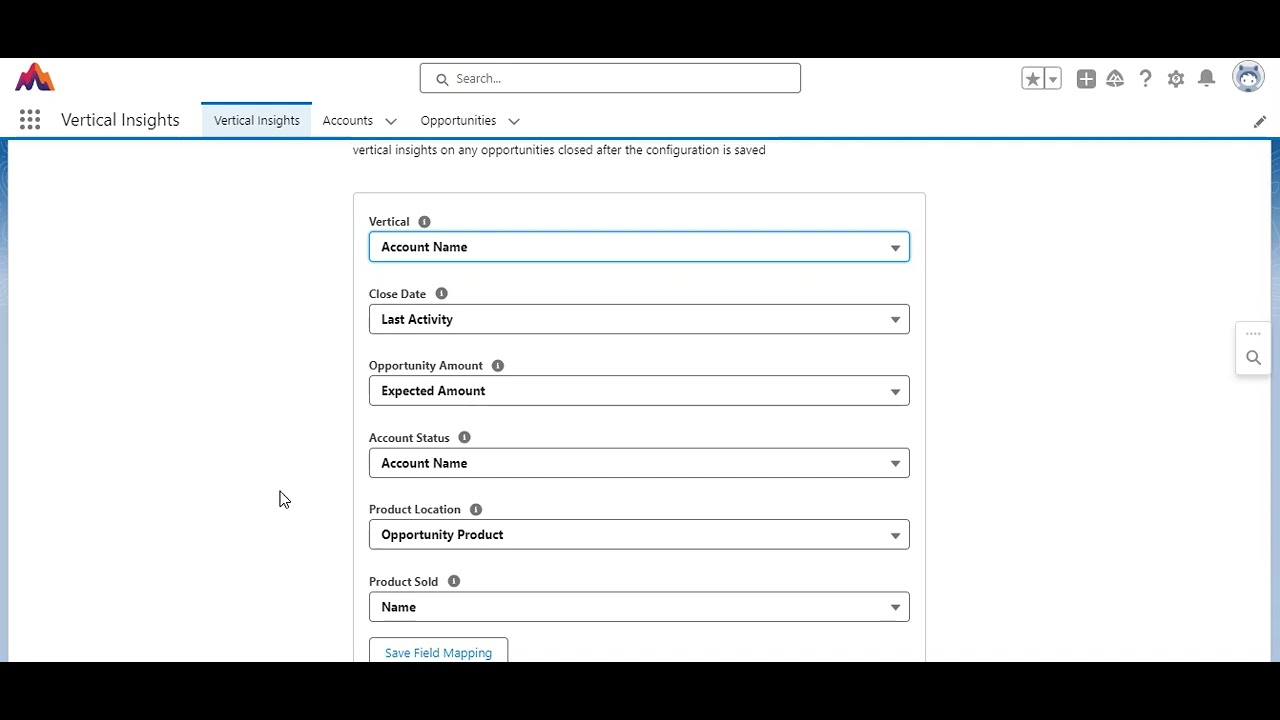Vertical Insight Custom Configuration Information