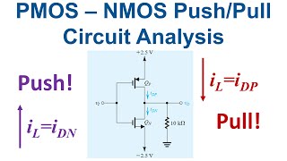 [28c] PMOS-NMOS Push Pull Circuit Analysis