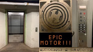 EPIC MOTOR! FAST Haughton (mod. Allied) Traction elevator @ SingerCT (Building 1) - Bridgeport, CT