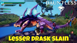 Dauntless - Lesser Drask Slain Ps4 Pro Gameplay