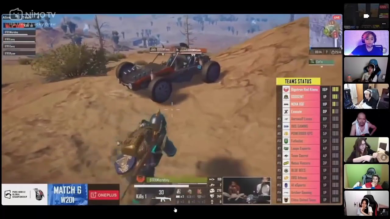 REAKSI ONIC MUTE DAN SQUAD PAOK BTR RYZEN 12 KILL BTR RA WWCD 20 KILL  PMGC W2D1 MATCH 6 PUBG MOBILE