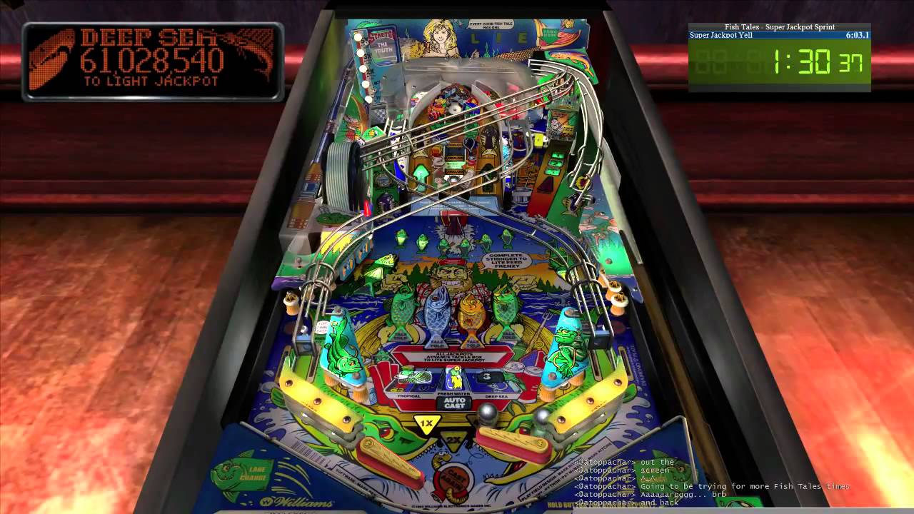 2m11s Fish Tales Super Jackpot Sprint (Pinball Arcade) YouTube