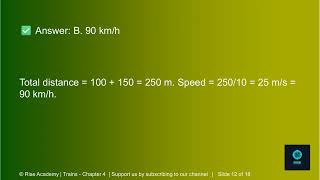 Time, Speed & Distance — Trains - Chapter 04