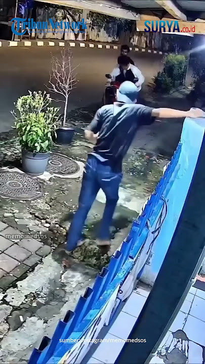 PANIKNYA DOUBLE! Aksi Maling Gagal Karena CCTV Tiba-tiba Berbunyi, Motor Langsung Susah Nyala!