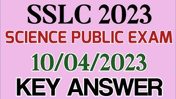 SSLC SCIENCE BOARD EXAM KEY ANSWER #sslcsciencekeyanswer #sslc2023sciencekeyanswer