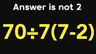 70÷7(7-2) = ❓ / Only 5% can solve this math question / PEMDAS rules question 