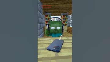 Thumbnail of When AirPods are out of battery 🔋😱 - Baby zombie minecraft animations