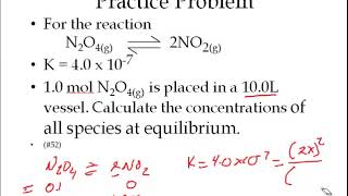 Equilibrium Involving Small K