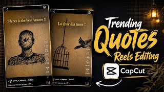 Trending Quotes Reels Video Editing In Capcut | Quotes Photo Video Editing In Capcut screenshot 2