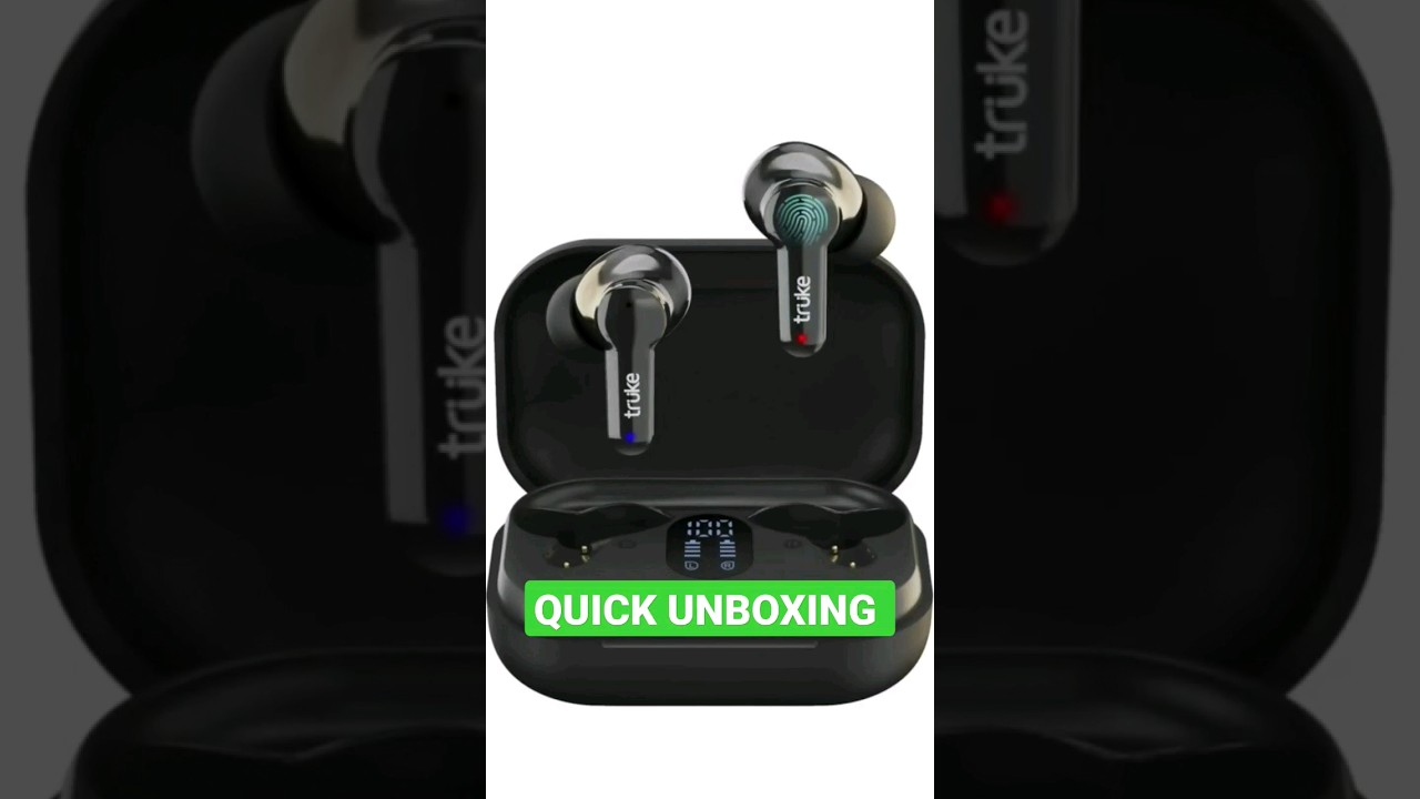 truke Buds Q1 with 30H Playtime, Quad Mic ENC, Game Mode, 10mm driver, AAC codec Bluetooth Headset