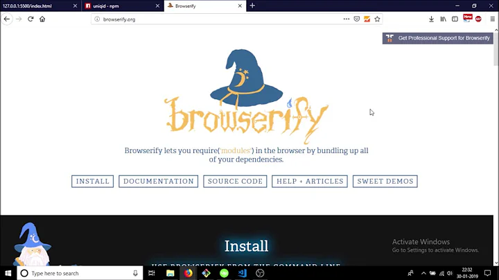 Browserify: Use require() In Client Side JavaScript