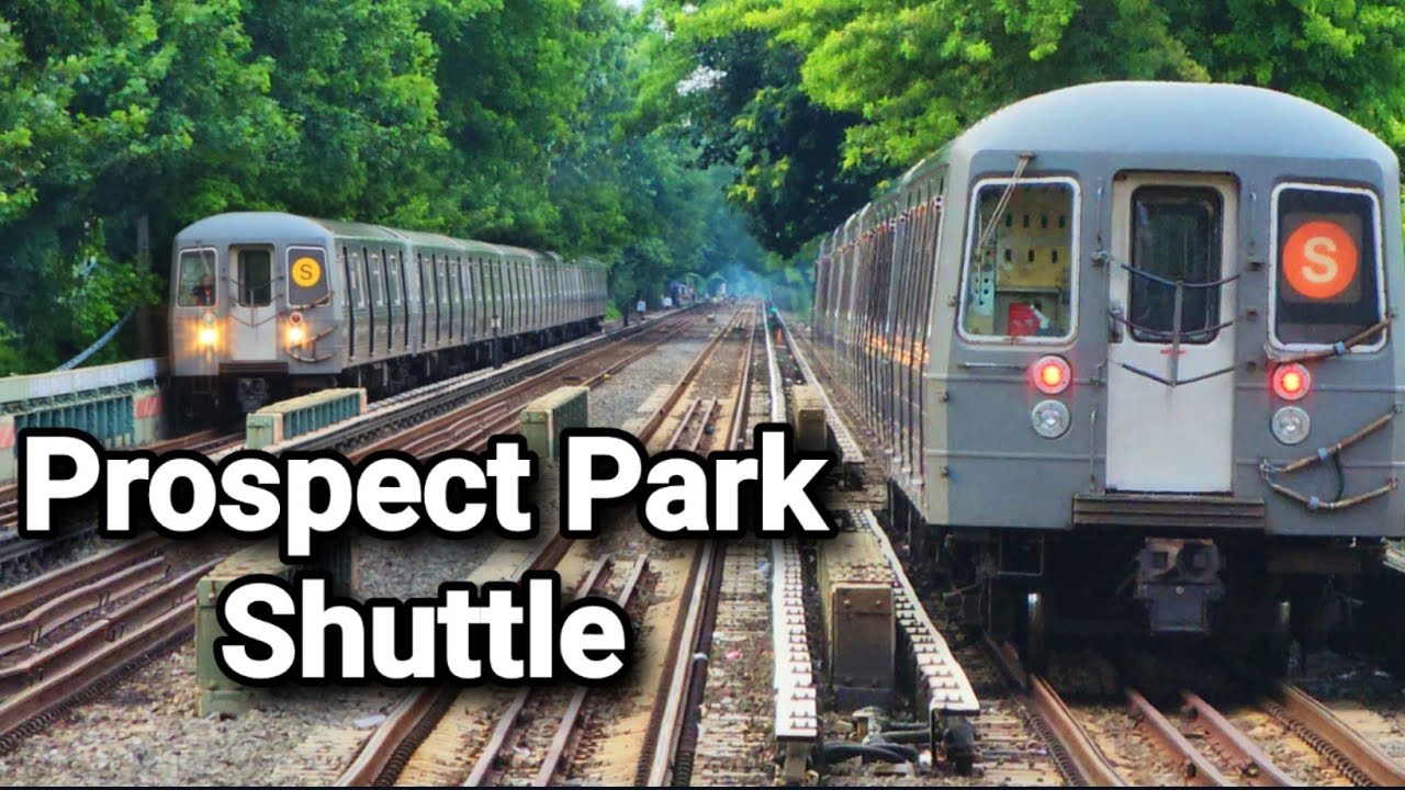 Prospect Park Q Shuttle train - Along the Brighton Line