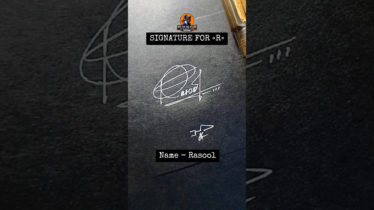 [Letter R] How to Write a SIMPLE Name Signature for Rasool