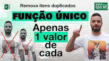 Como REMOVER DUPLICADOS utilizando a FUNÇÃO ÚNICO (Office 365) [Aula 58]