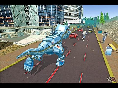 Futuristic Dino Robot Rampage Android Gameplay